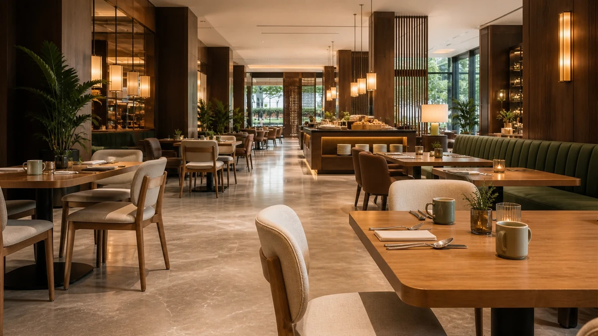 Titelbild zum Ratgeber: Möbel im Hotelrestaurant: Halbpension, Sitzplatzwechsel und Servicegeschwindigkeit planen
